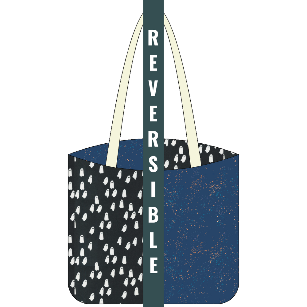 Market Exclusive - DIY Tote Kit - All Cotton - Wandering Ghosts and Speckled Bluebell