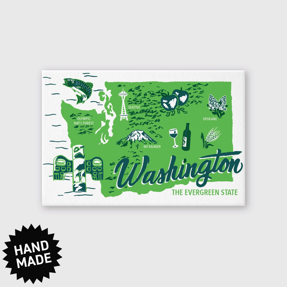 Washington Map Postcard