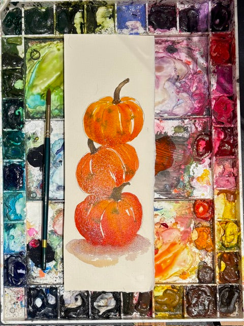 Watercolor Pumpkin Class