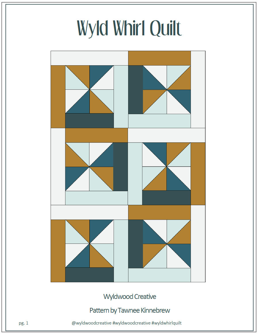 Wyld Whirl Quilt Pattern (Digital) – Beginner-Friendly Fat Quarter ...