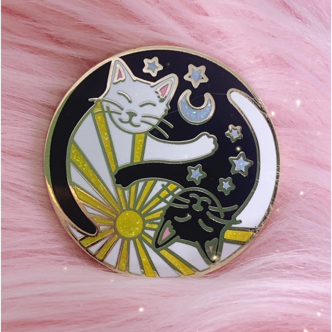 Yin Yang Cats - Enamel Pin