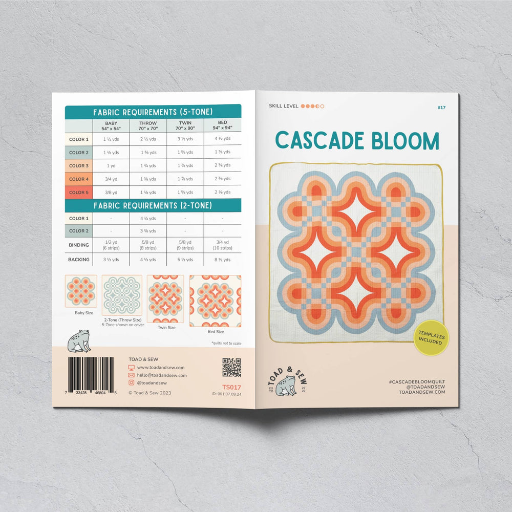 
                      
                        Cascade Bloom Quilt Printed Pattern
                      
                    