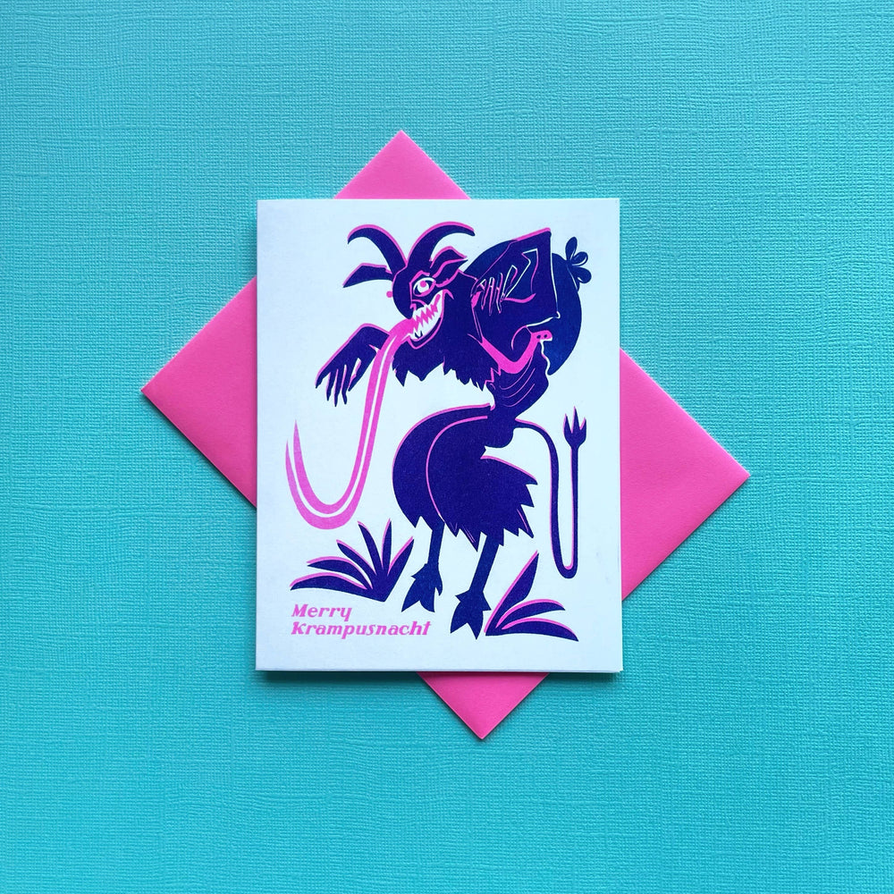 Krampus - Risograph Holiday Card