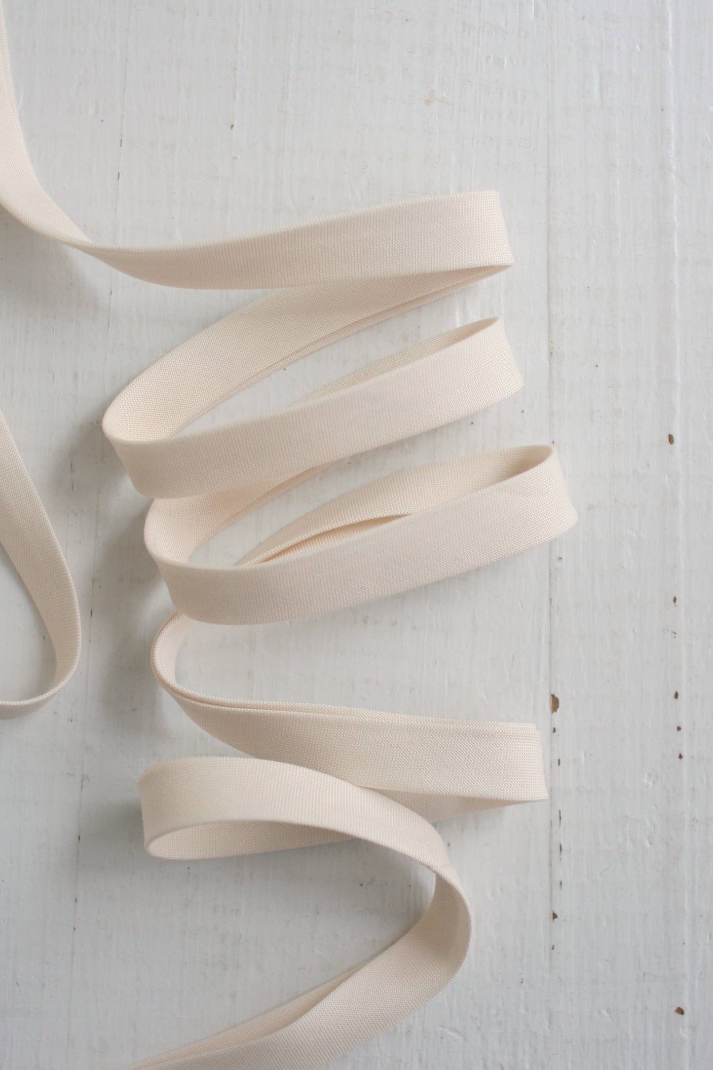 1/2" Double Fold Bias Binding -  Cream Solid 100% Cotton