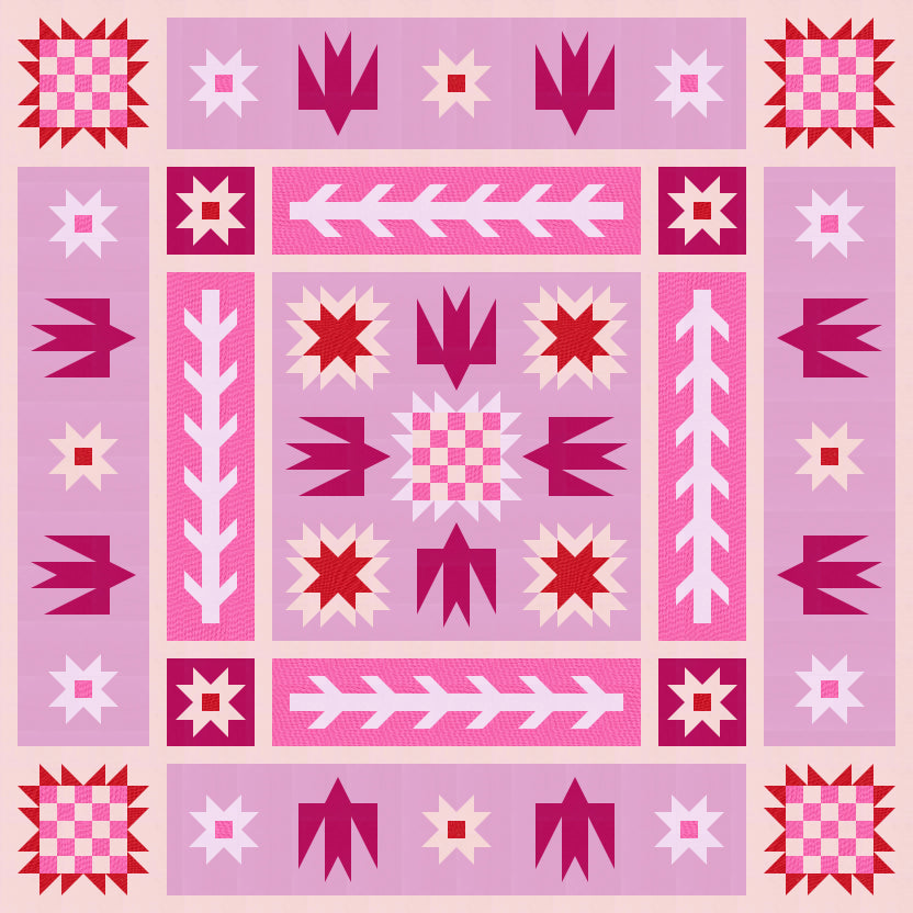 Artemis + Fowl Quilt Kit - Love Birds