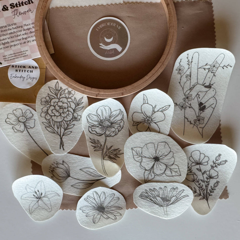 Flower Stick & Stitch Embroidery pack