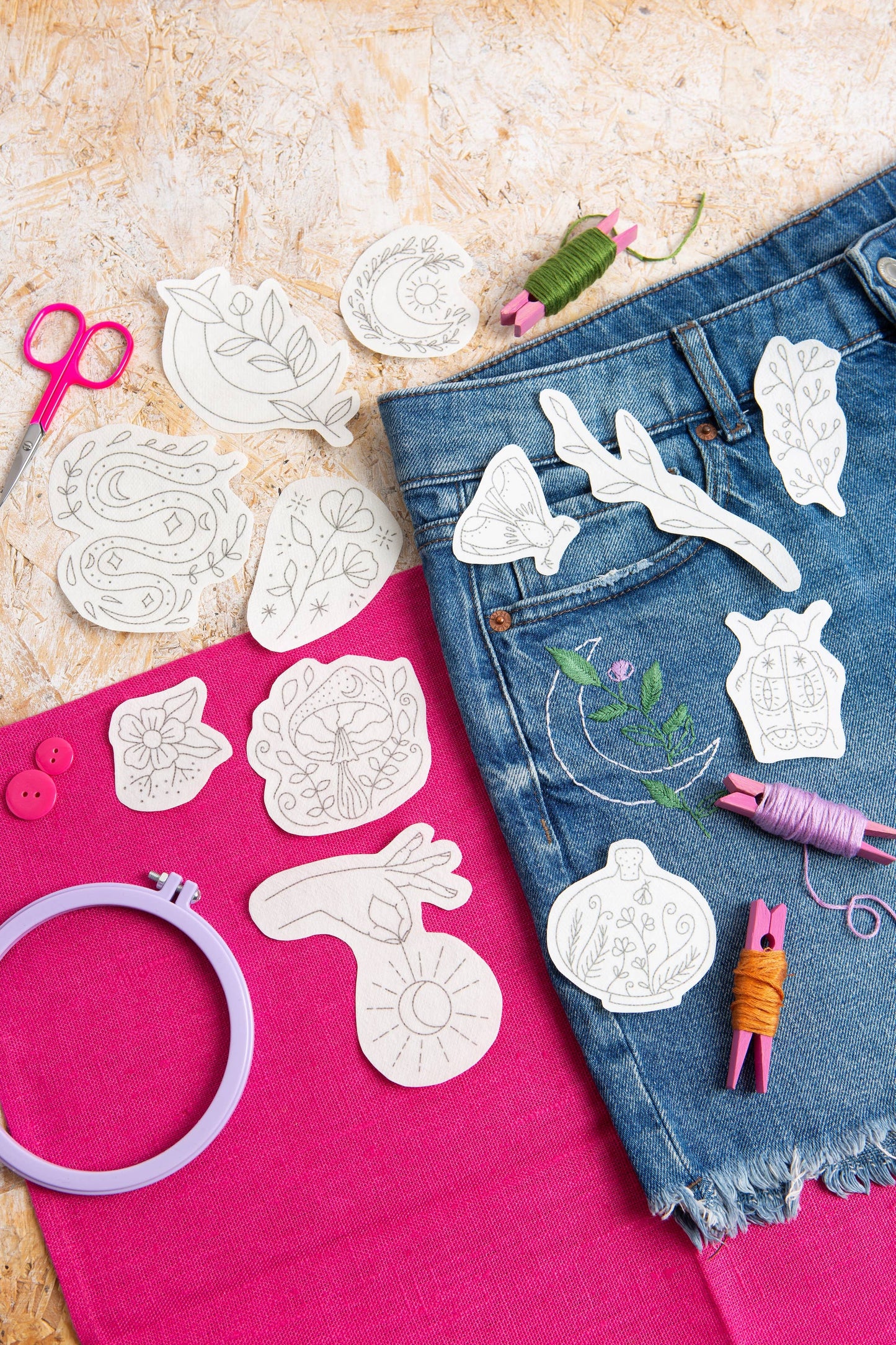 Moon Garden Stick & Stitch Embroidery Pack