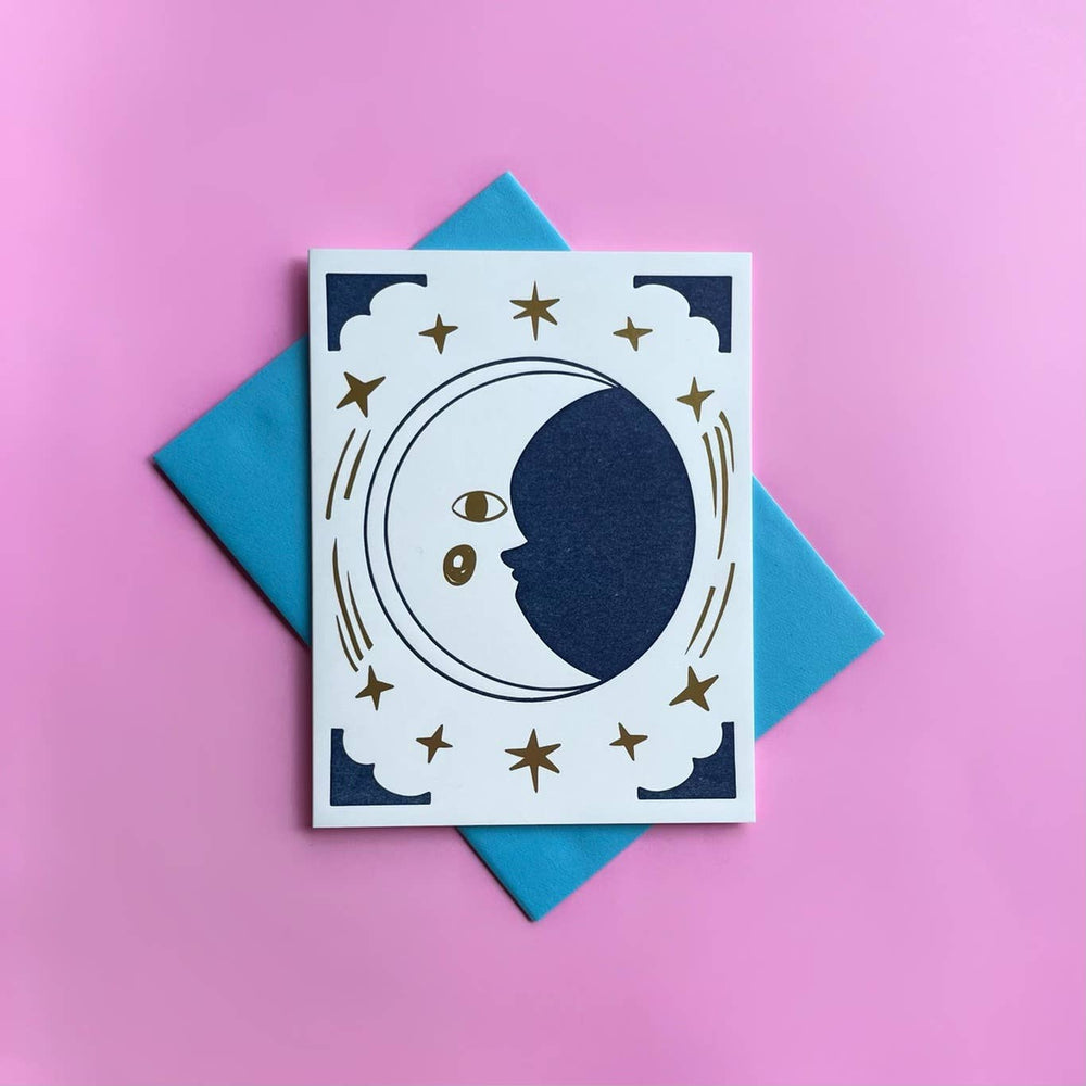 La Lune - Foil Letterpress Greeting Card