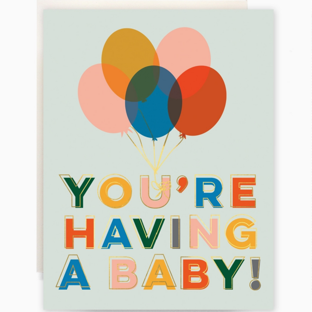 Balloons Baby Greeting Card 