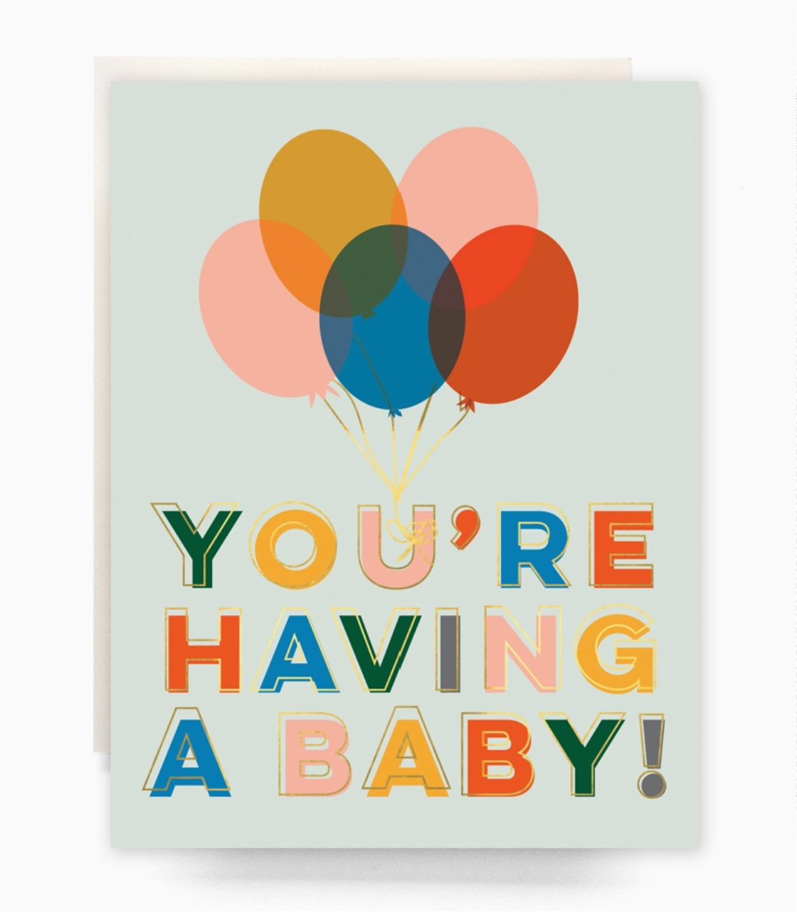 Balloons Baby Greeting Card 