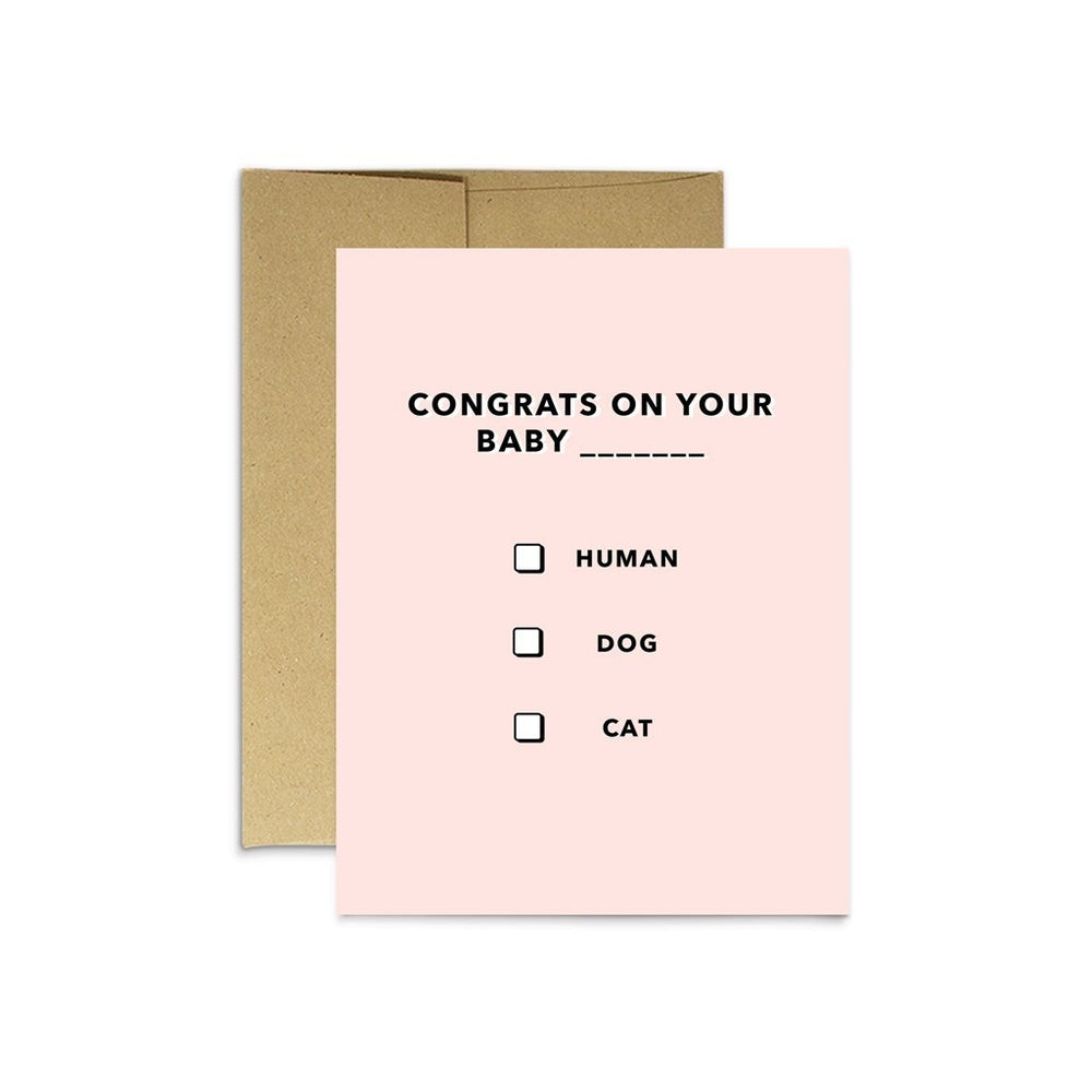 Congrats on Your Multiple Choice - Baby Card