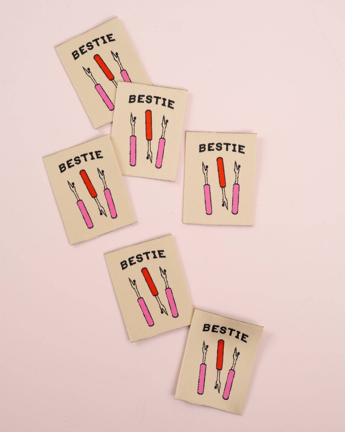 Bestie Seam Ripper Large Sewing Labels (6 pack)