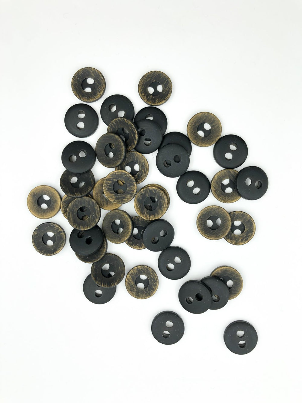 Black and Gold Distressed Buttons (18mm)