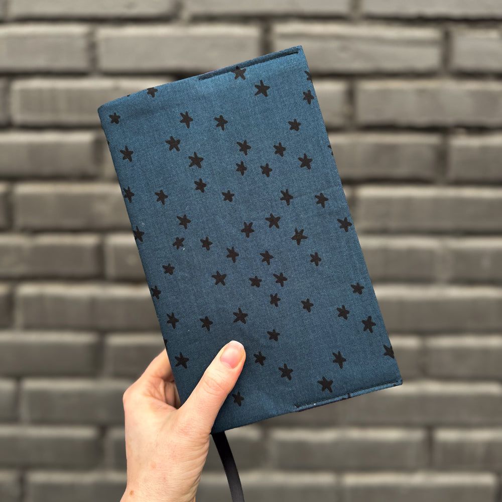 fabric book cover made from digital pattern