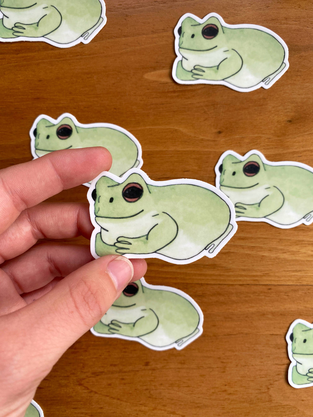 White’s Tree Frog Watercolor Sticker