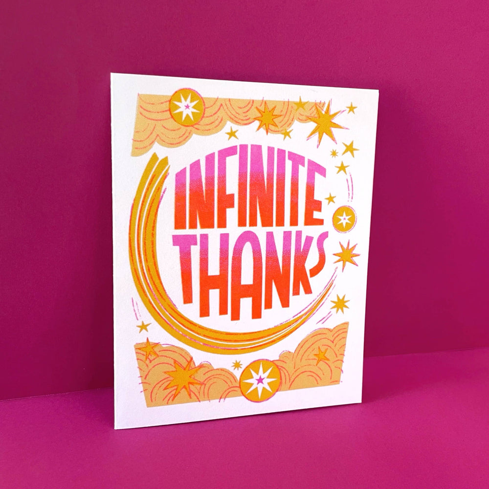 Infinite Thanks - Risograph Thank You Card 