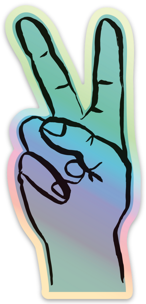 
                      
                        Peace! - Holographic Vinyl Sticker
                      
                    