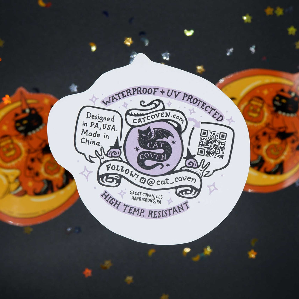 Cat Witch & Moon - Sticker