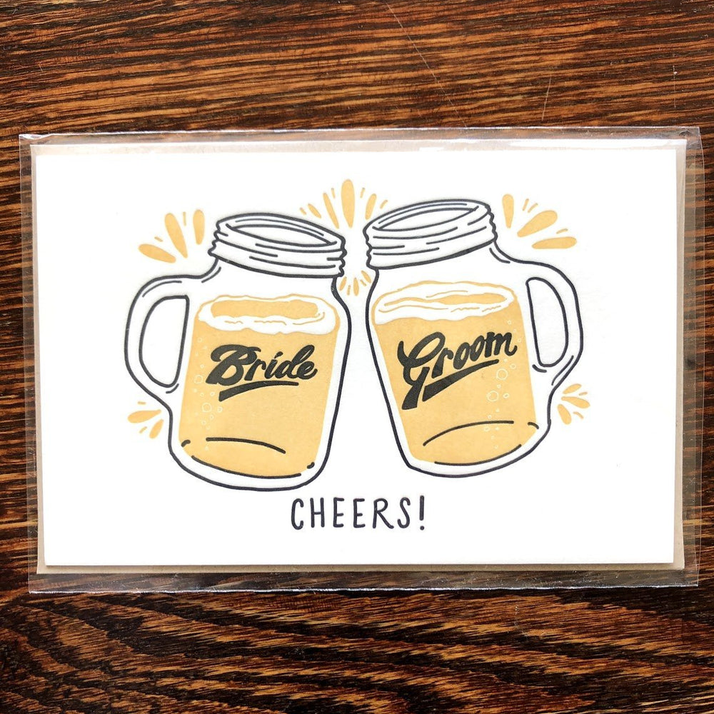 Cheers Beers Bride and Groom Card