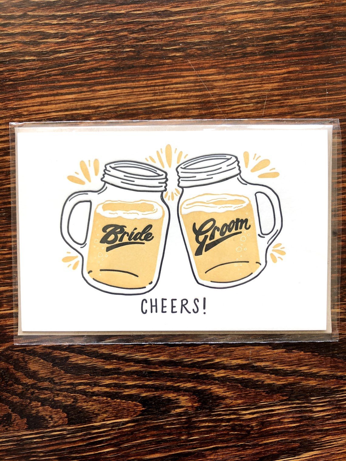 Cheers Beers Bride and Groom Card