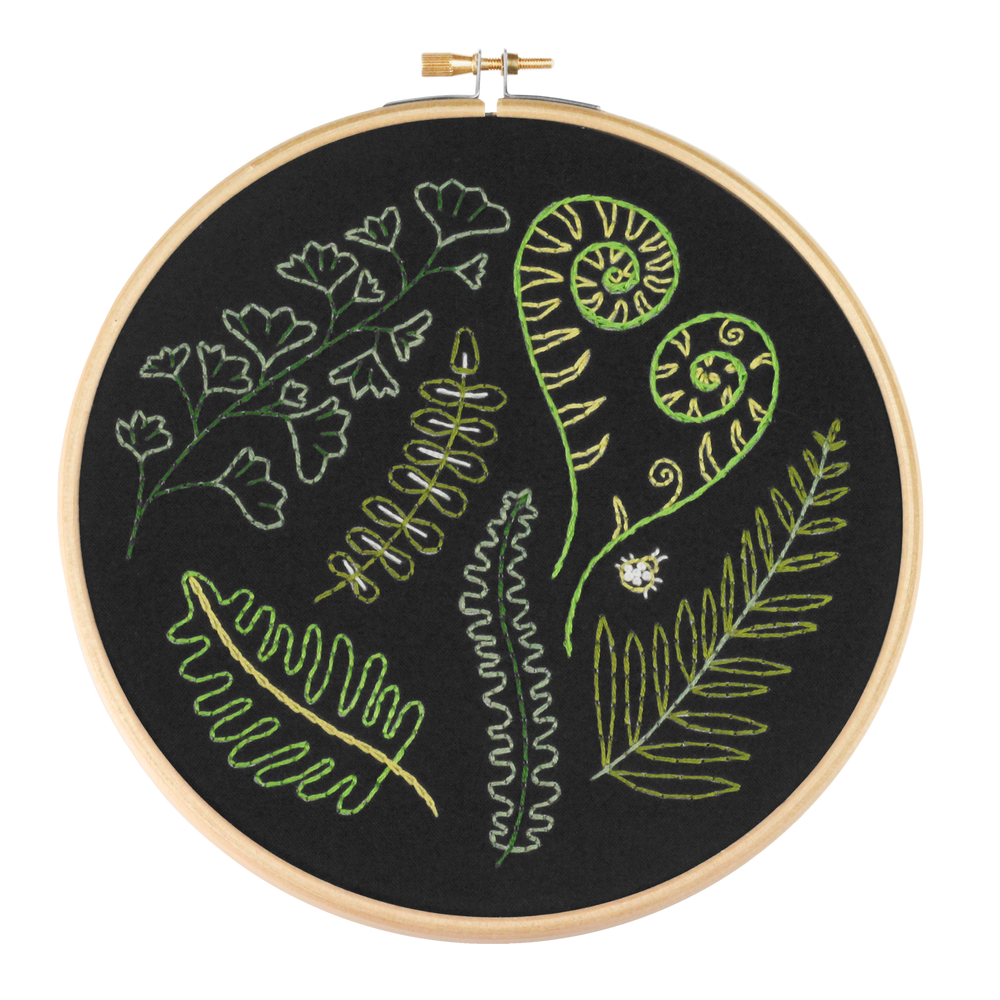 Black Forest Ferns Embroidery Kit