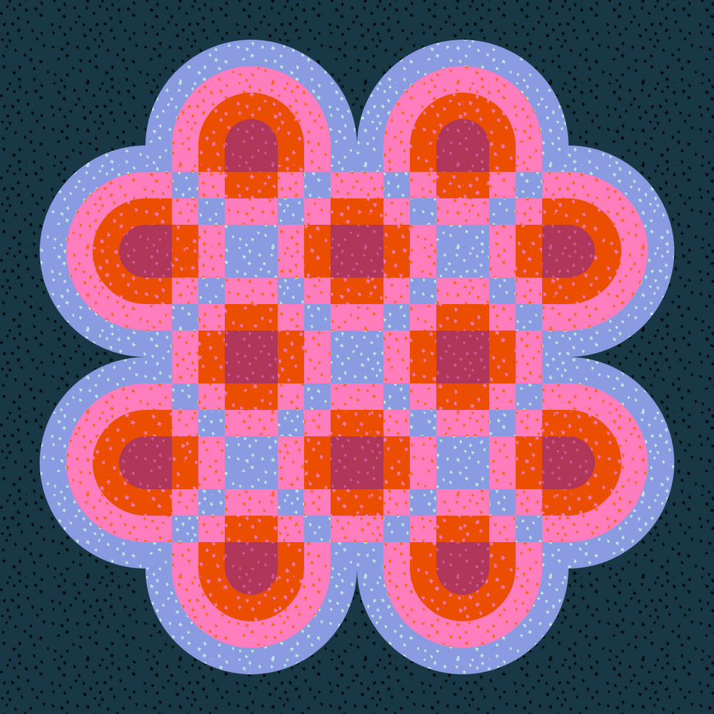 Cascade Bloom Quilt Kit - Starry Smoke