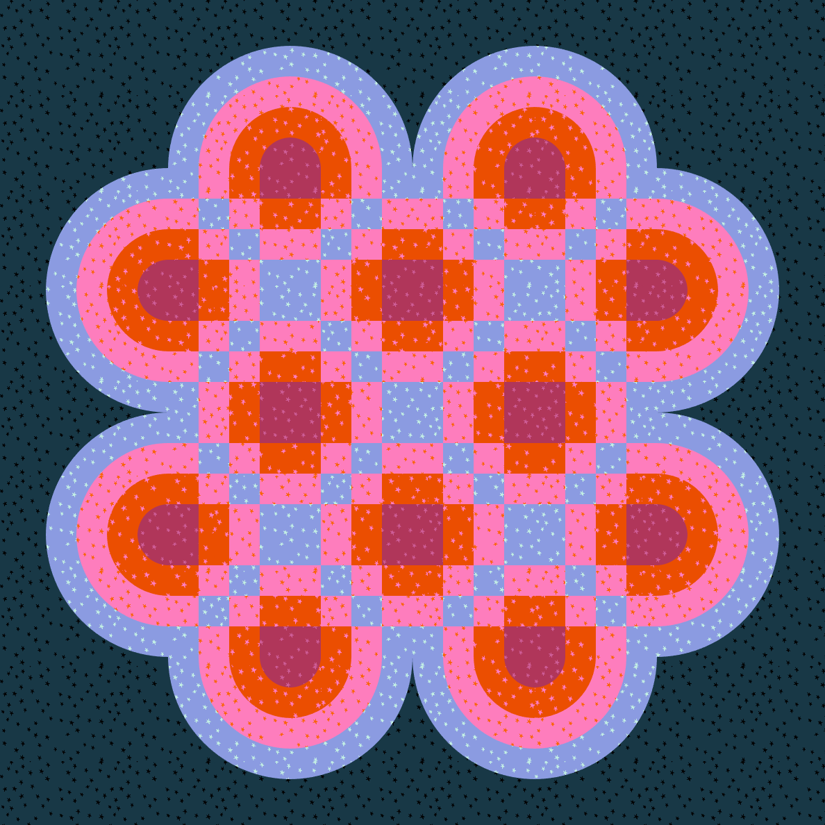 Cascade Bloom Quilt Kit - Starry Smoke