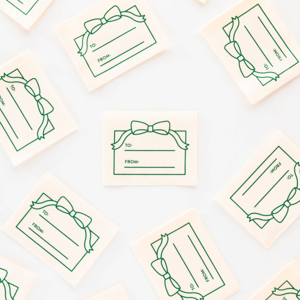 To: From: Gift  - Organic Cotton Woven Sewing Labels (4)