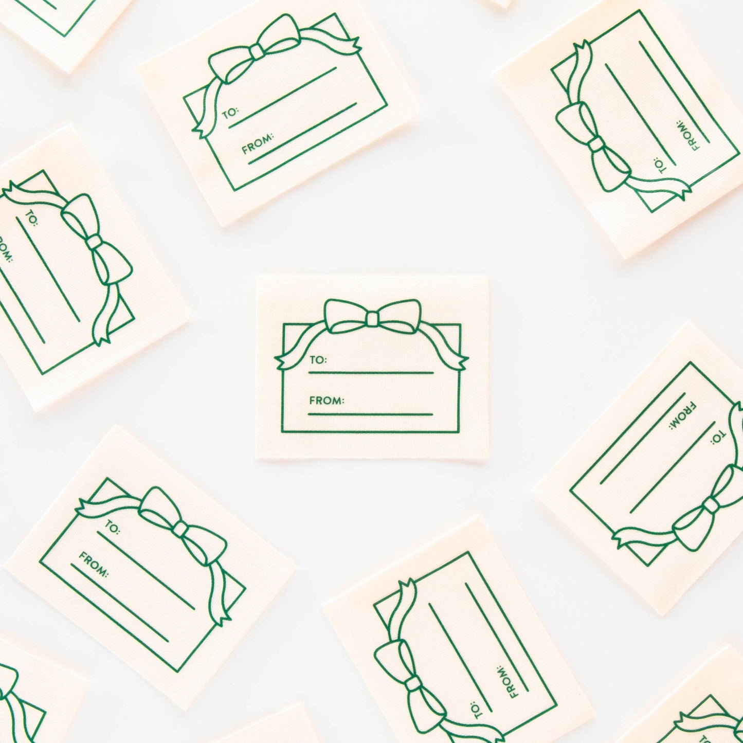 To: From: Gift  - Organic Cotton Woven Sewing Labels (4)