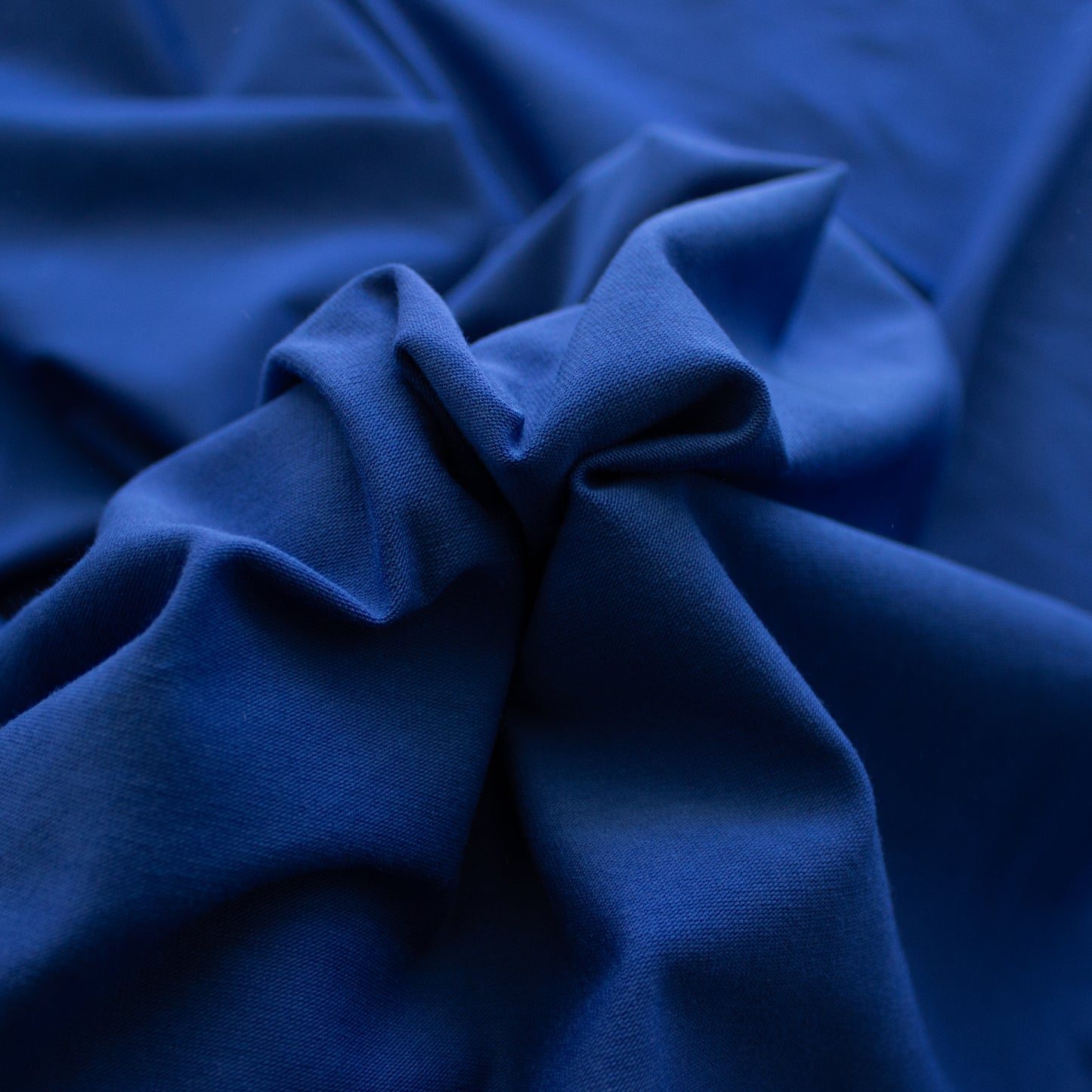 Organic Cotton Stretch Jersey - Cobalt Blue