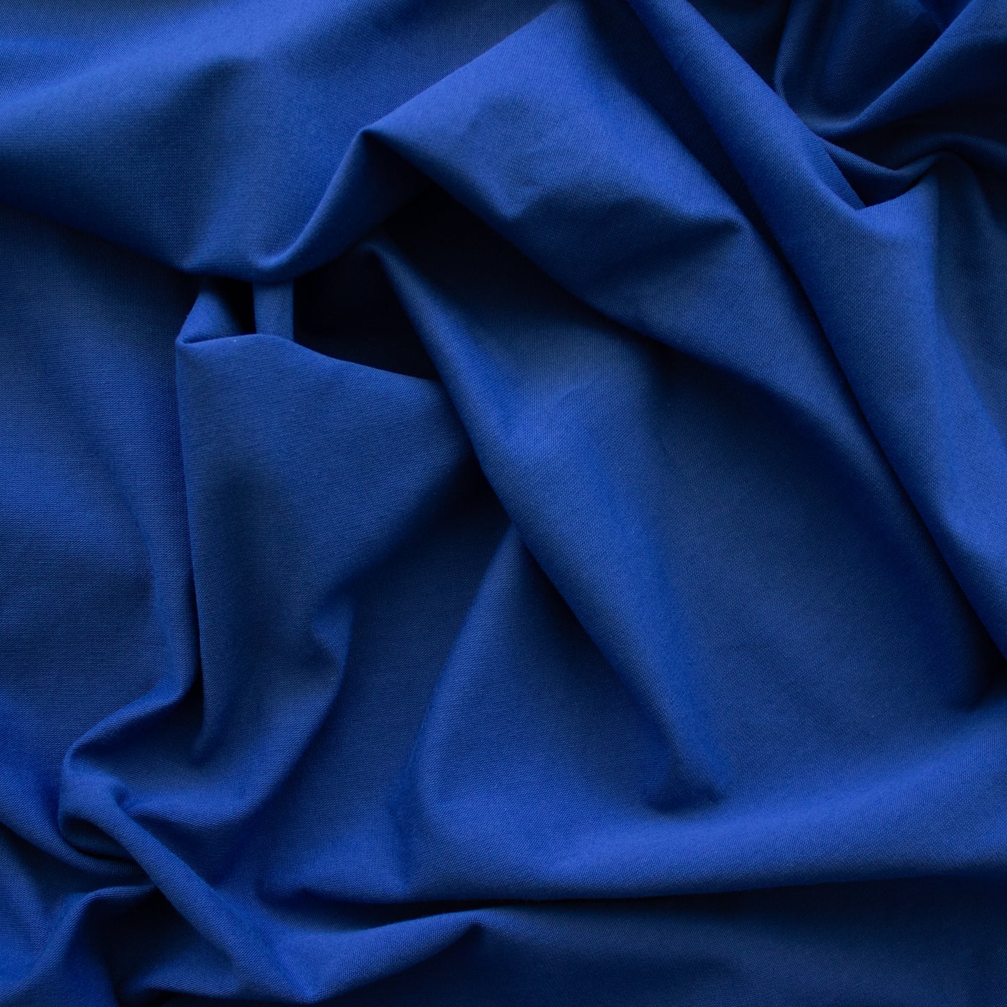 Organic Cotton Stretch Jersey - Cobalt Blue