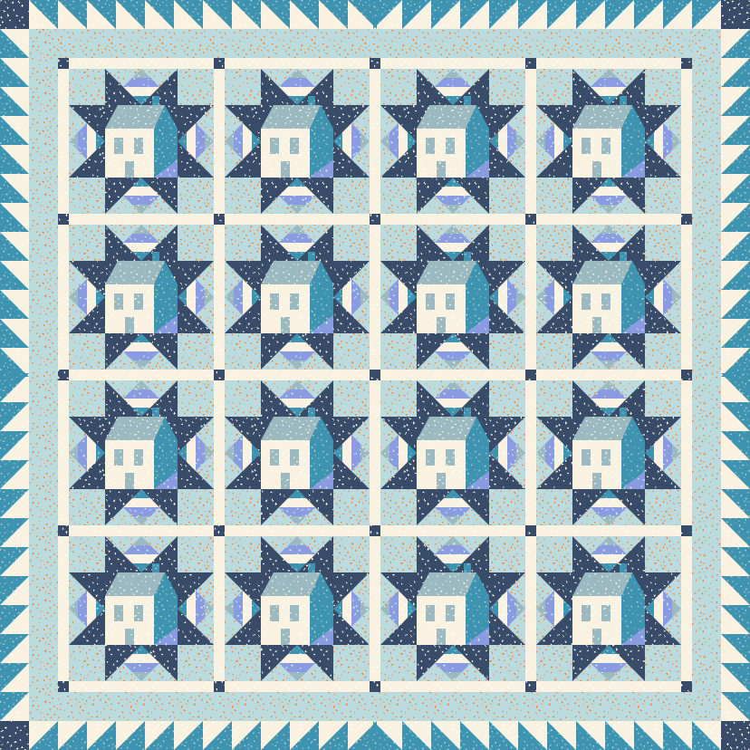 Cottagecore Quilt Kit -  Starry Blues