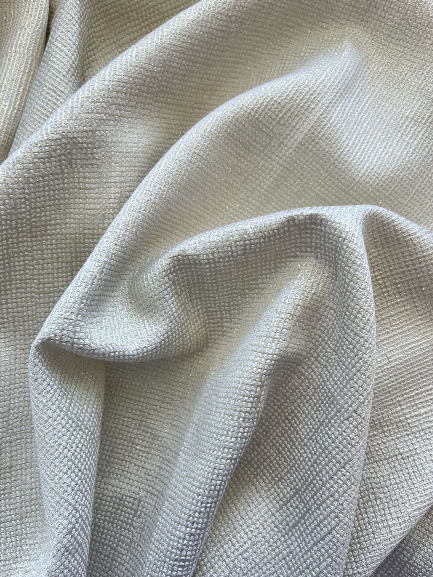 ReStash: 2.25yd Cream Metallic Poly