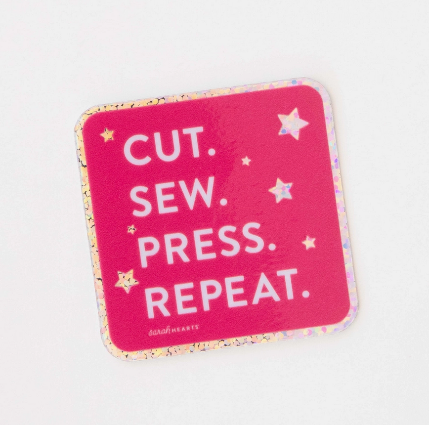 Cut Sew Press Repeat Sticker