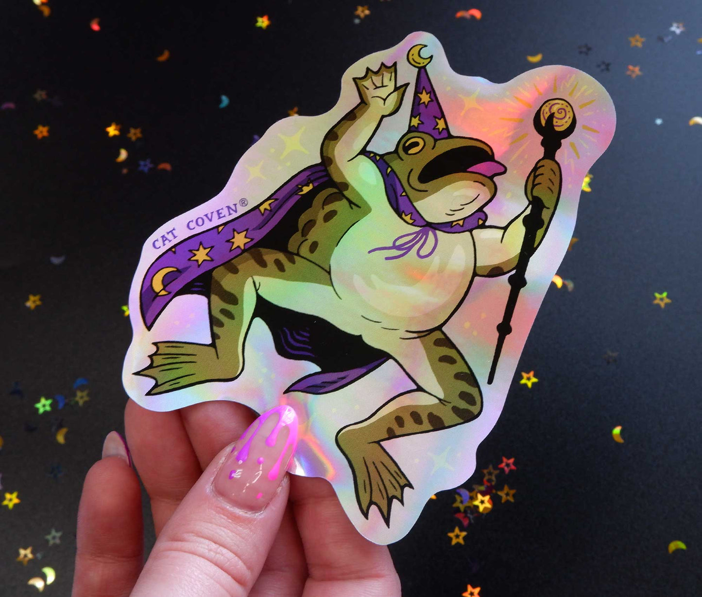 Toad Wizard - Holographic Sticker