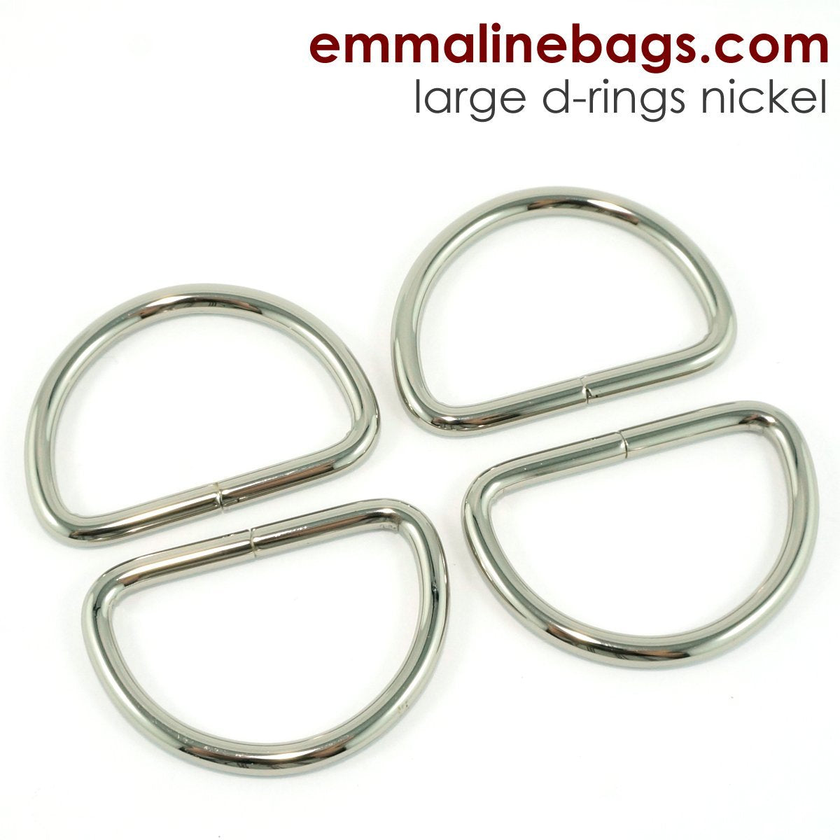 D Rings (4 pack) 1 1/4" - Nickel