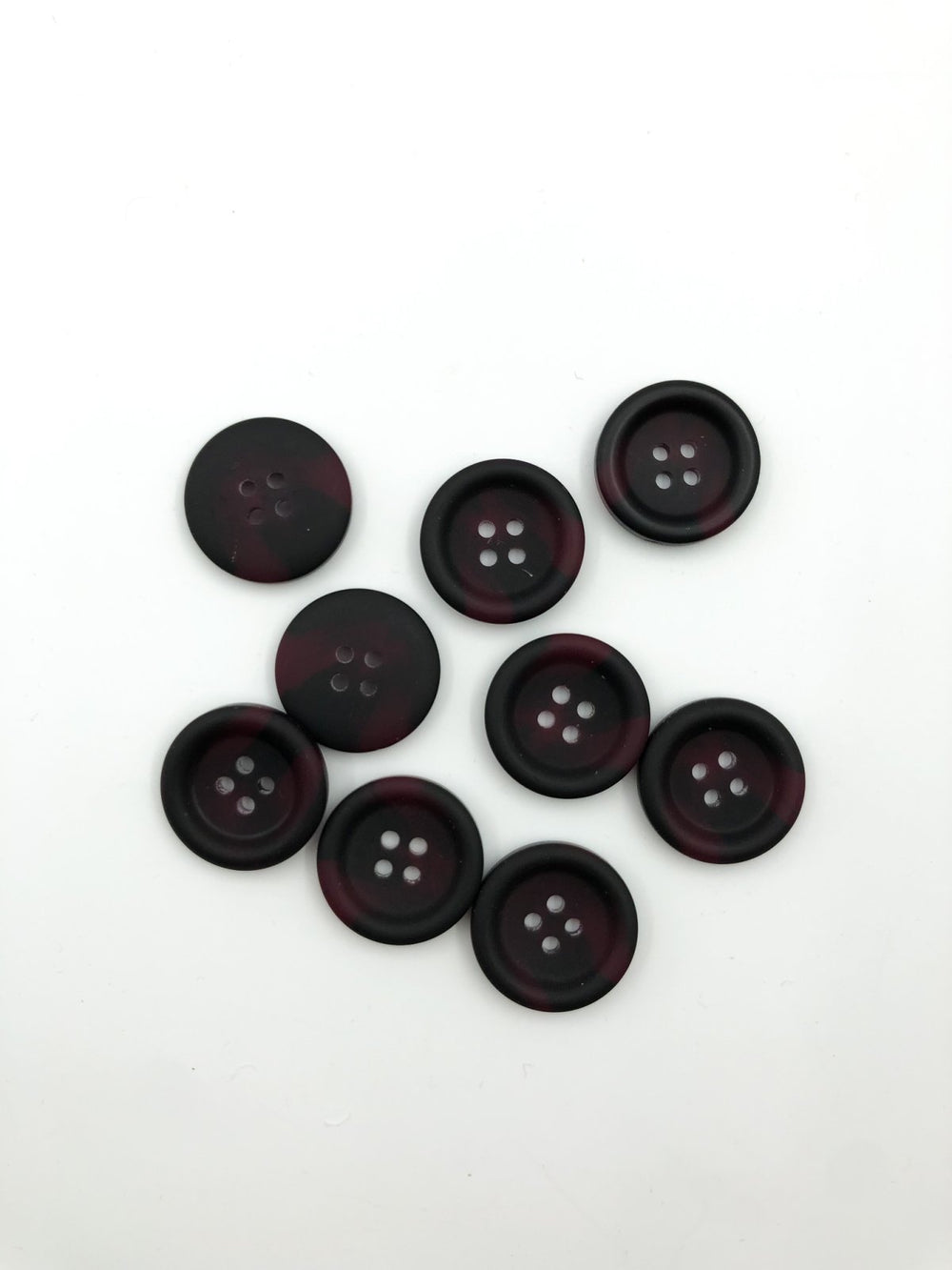 Maroon Tortoise Shell Buttons (23mm)