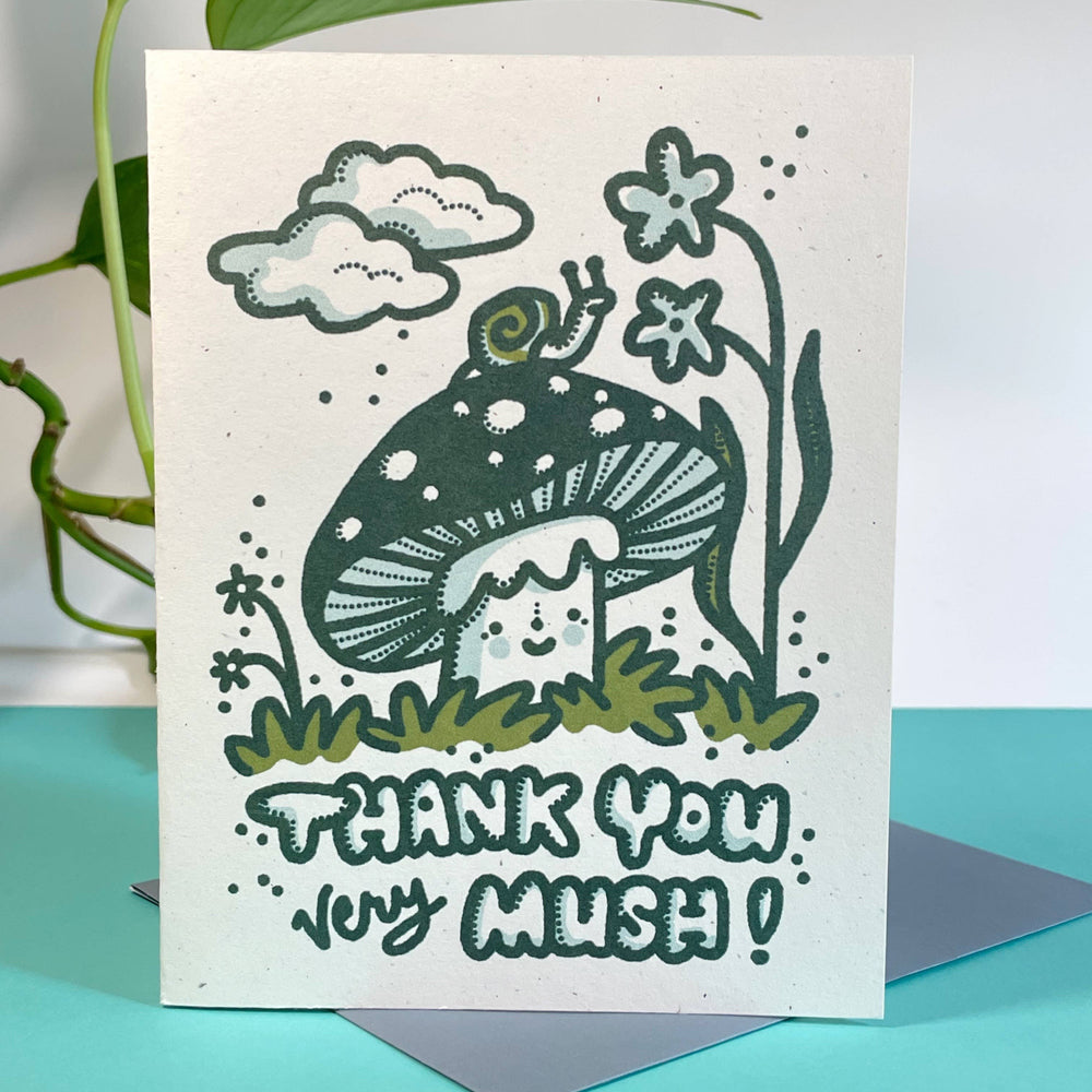 
                      
                        Thank You Very Mush Mushroom and Snail Card
                      
                    