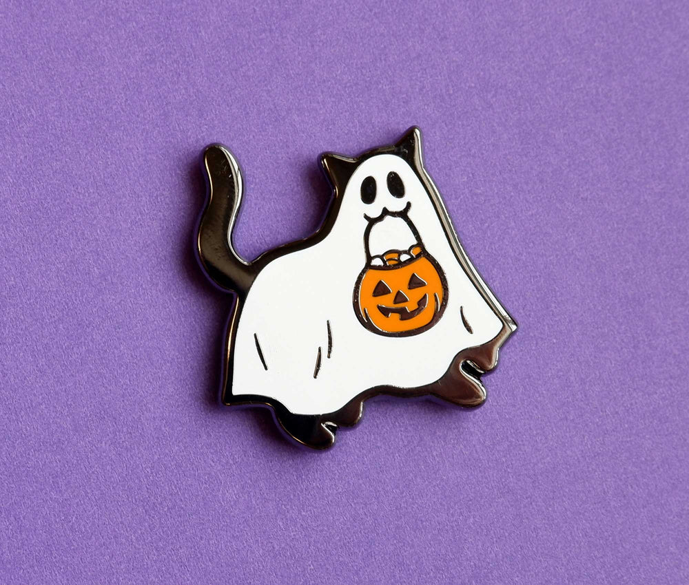 Ghost Cat - Enamel Pin