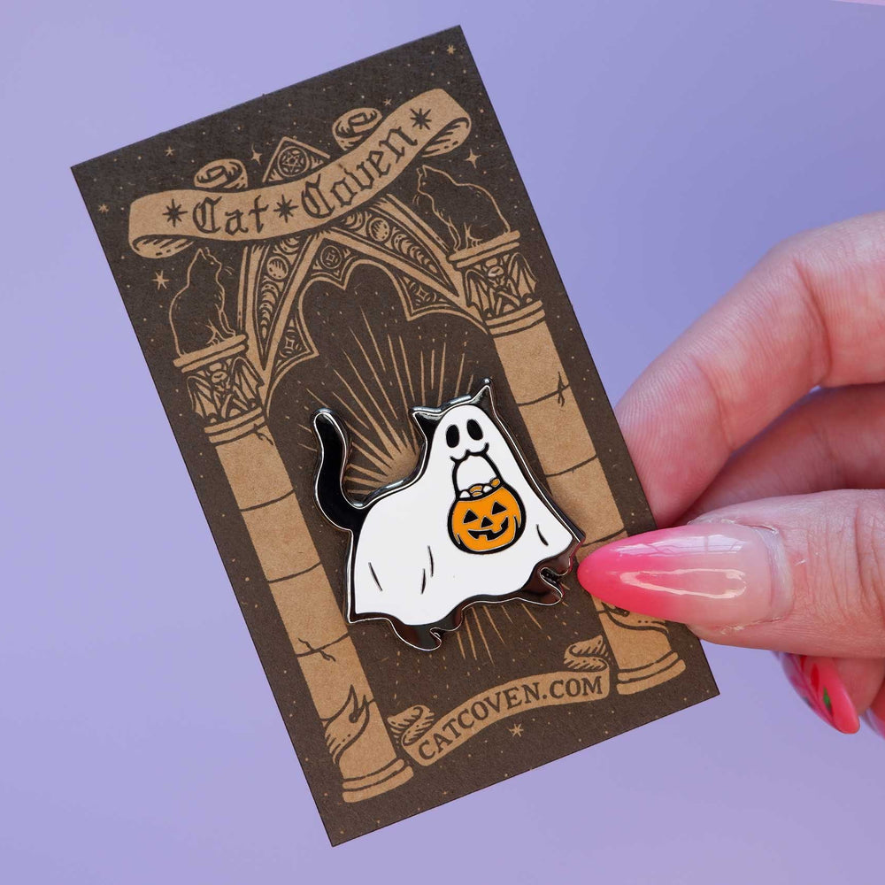 Ghost Cat - Enamel Pin