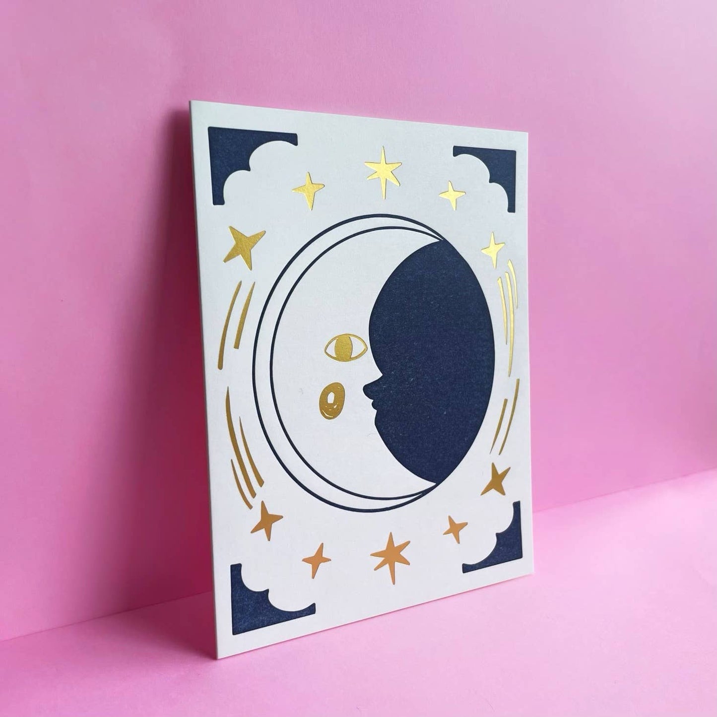 La Lune - Foil Letterpress Greeting Card