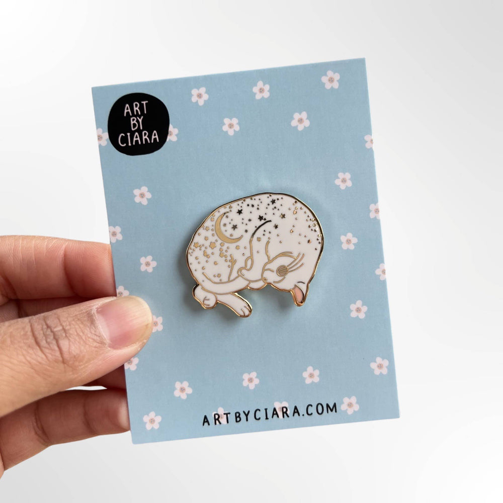 Sleepy Celestial Kitty Enamel Pin