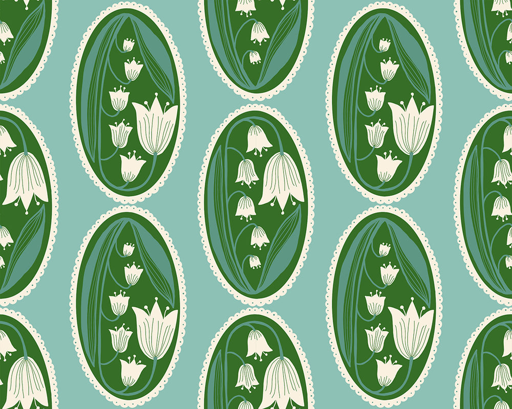 Endpaper - Lily of the Valley Cameo - Water