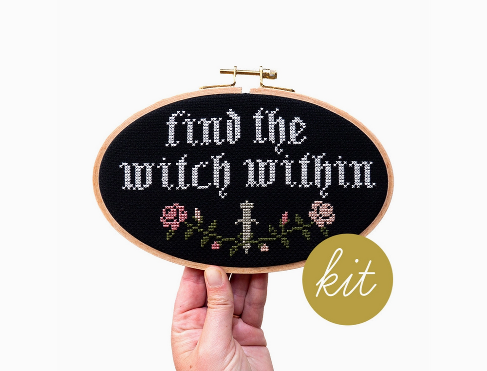 Find the Witch Within Cross Stitch Kit  