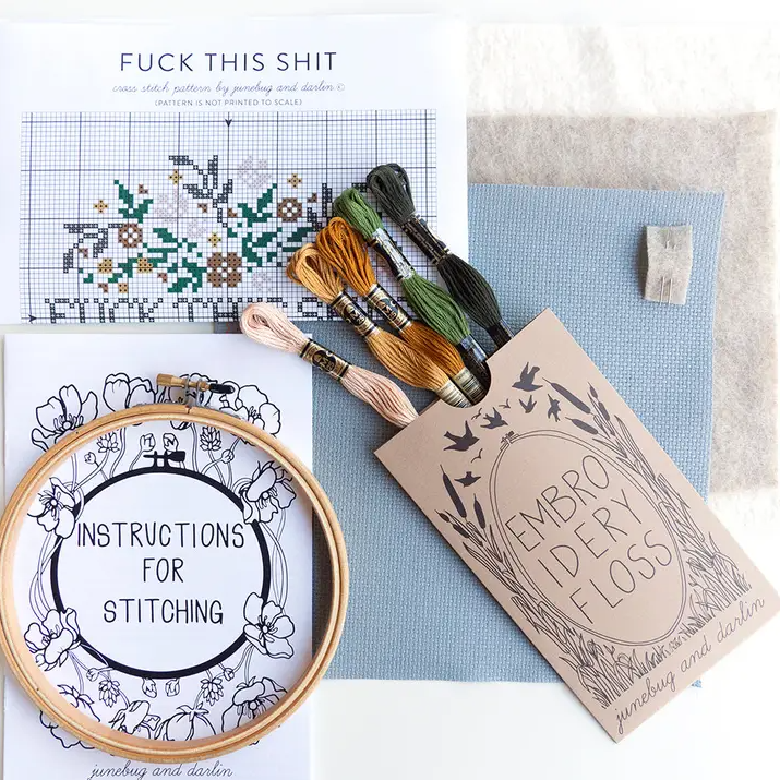 Fuck this Shit Cross Stitch Kit