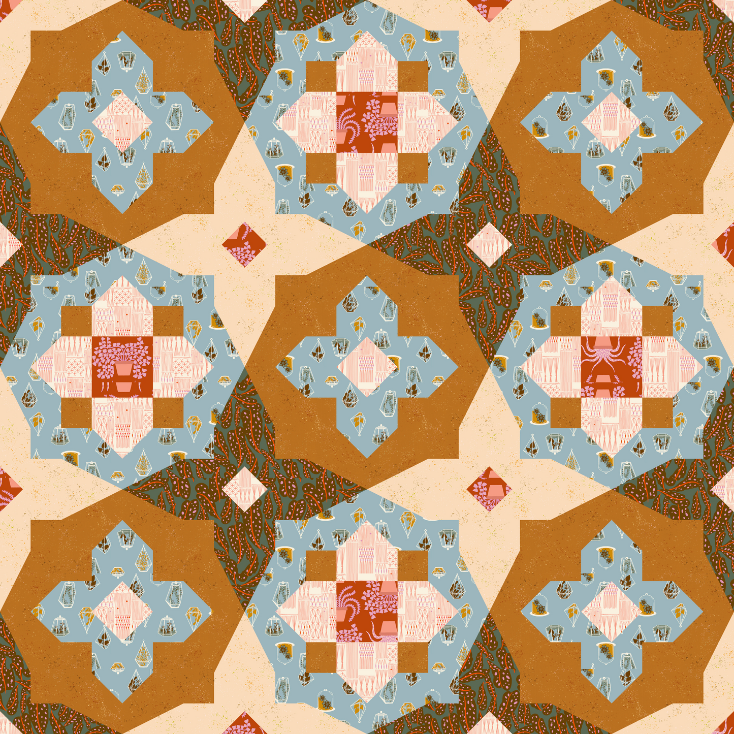 Garden Glow Quilt Kit - Calathea