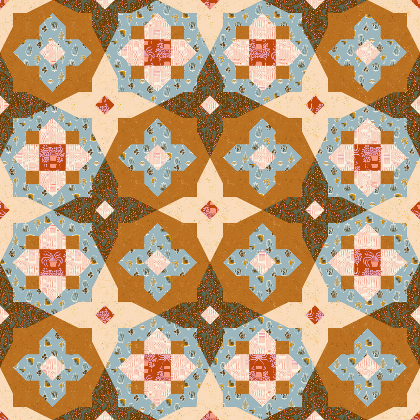 Garden Glow Quilt Kit - Calathea