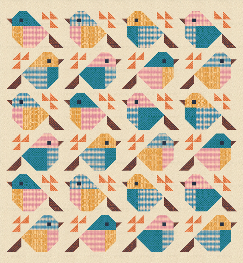 Sparrows Quilt Kit - Geometry