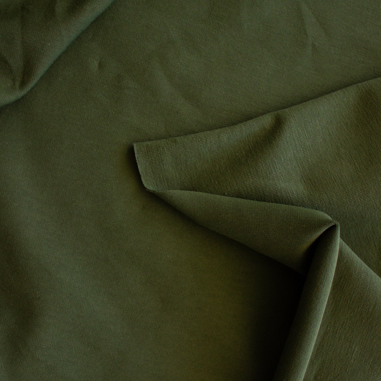 Organic Cotton Stretch Jersey - Green Khaki