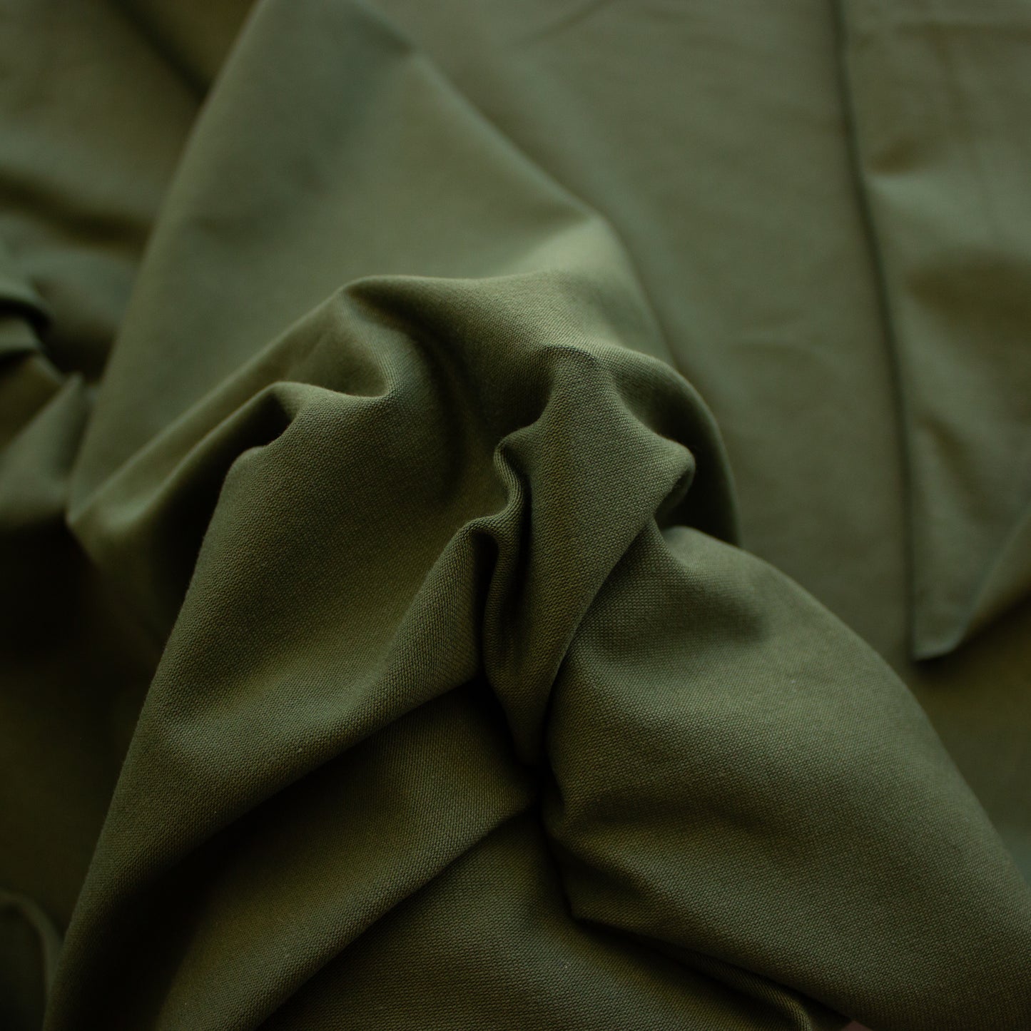 Organic Cotton Stretch Jersey - Green Khaki